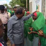 Somali President arrives in Dadaab refugee camp in Kenya
