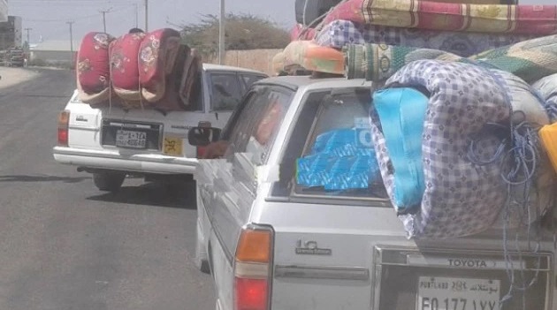 A vehicle carrying displaced people from Galkayo town. [Photo: Archive]