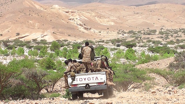 Gaari ay leeyihiin ciidamada ammaanka Puntland oo maraya buuraha Galgala. [Sawirka: Archive]