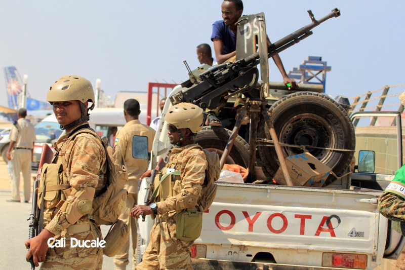 Ciidamada Mareyknaku tababaray ee amaanka Puntland (PSF). [Xuquuqda Sawirka: Cali Cabdi Ducaale/sawir-qaade madaxbanaan]