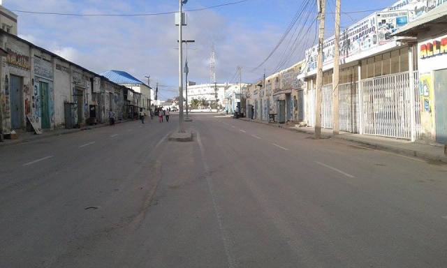 Most of the streets in Mogadishu were closed. [Photo: Twitter]