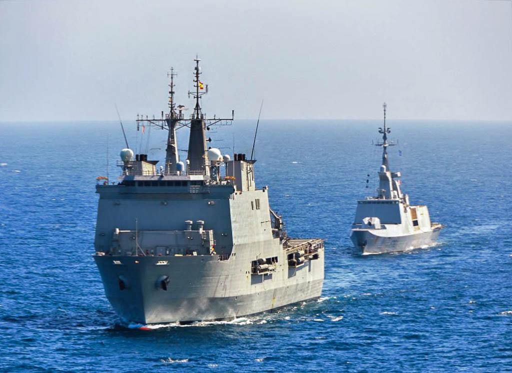 Warships from Spain and France arrived off Somalia to join counter piracy patrols. [Photo: EUNAVFOR]