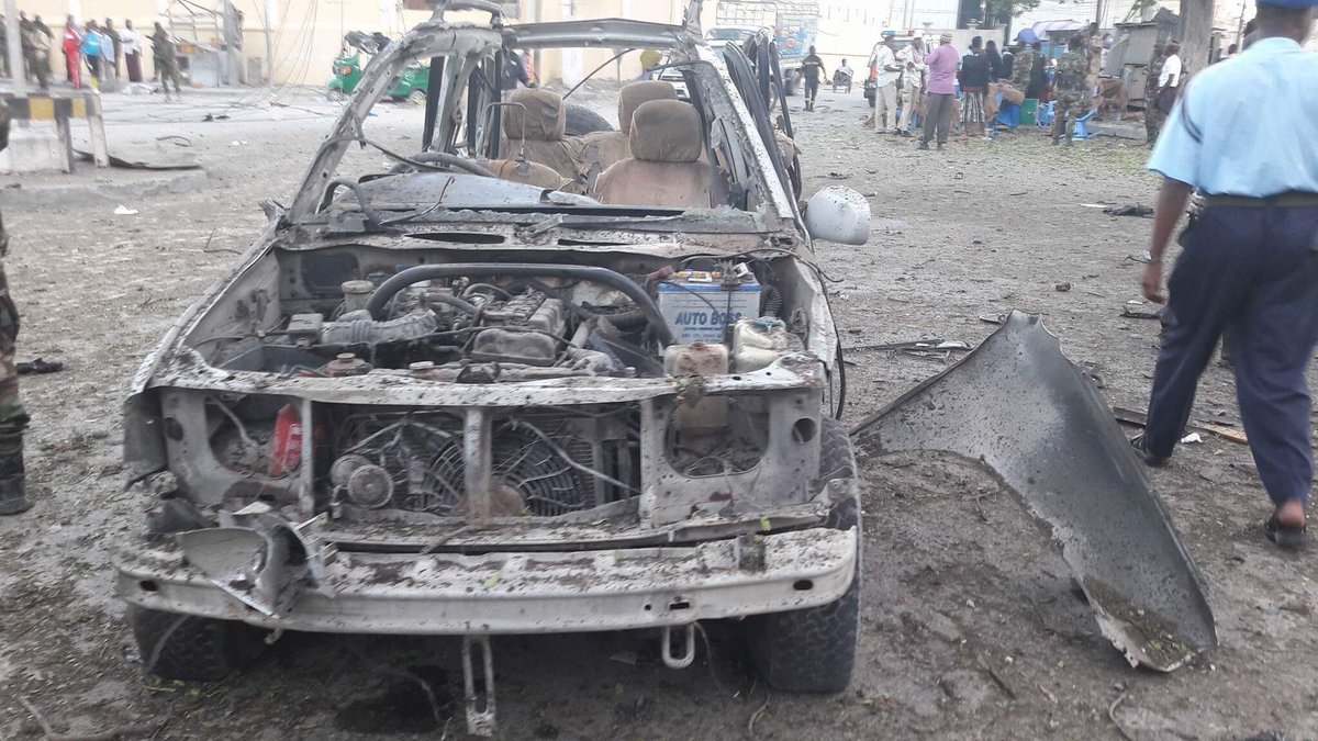 Car bomb in Mogadishu kills at least five people. [Photo: Twitter]