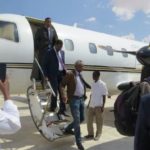 Somalia’s interior minister Abdi Farah Saeed arrives in Adado town