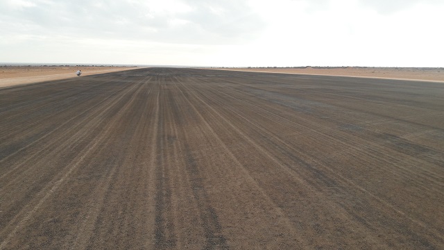 The runway of the half-finished Garowe International airport. [Photo: Puntland Mirror]